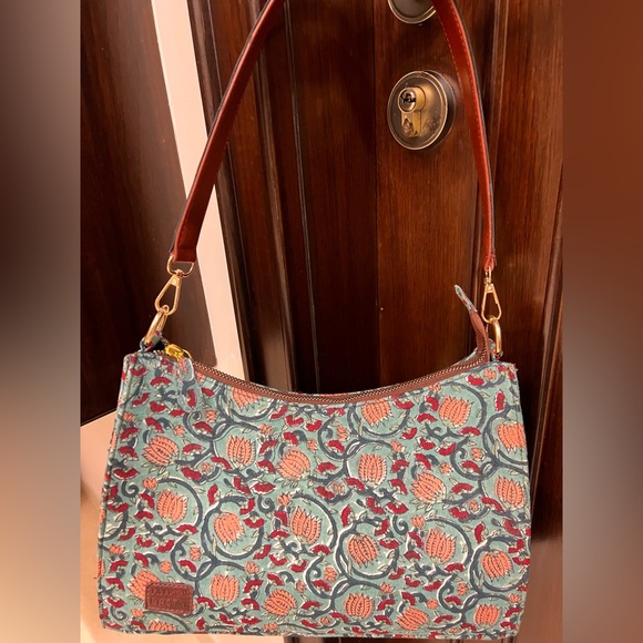 Unique Boho Structured Tote Bag with block print - Picture 6 of 6